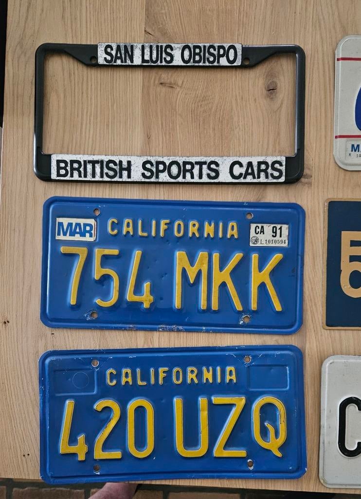 Originele vintage nummerplaten Amerika California, Ophalen of Verzenden, Gebruikt