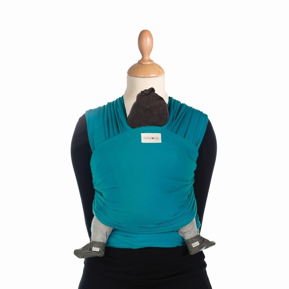 Porte Bébé Babylonia Tricot-Slen Organic Tropical Petrol, Enfants & Bébés, Autres marques, Harnais, Comme neuf, Enlèvement