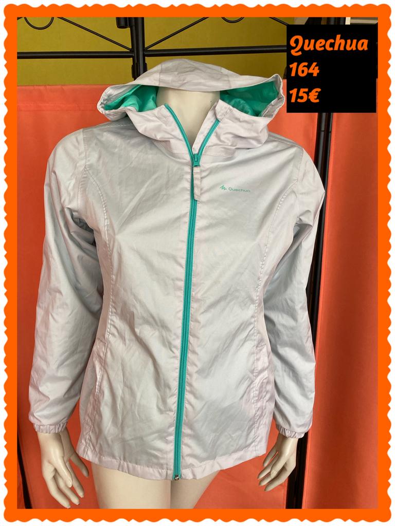 Regenvest 164 quechua uniseks, Kinderen en Baby's, Kinderkleding | Maat 164, Quechua, Jongen of Meisje, Ophalen of Verzenden, Zo goed als nieuw
