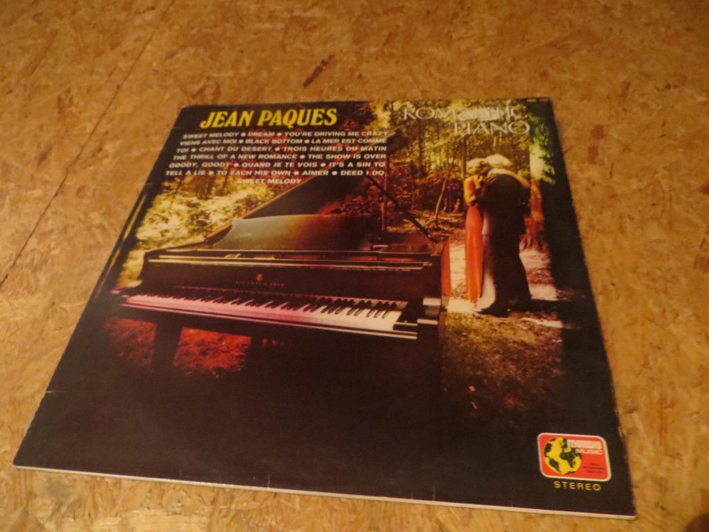 LP VINYL - Jean Pâques ‎– Romantic Piano, 12 pouces, Utilisé, 1960 à 1980, Jazz et Blues