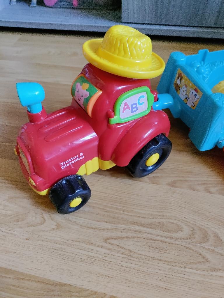 VTech Zoef Zoef Dieren Tractor & Dierenkar, Kinderen en Baby's, Speelgoed | Vtech, Zo goed als nieuw, Ophalen