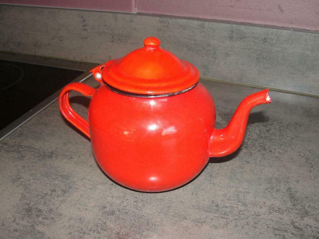 Rood Theepotje (waterverdamper voor kachel of radiator), Ophalen of Verzenden, Gebruikt