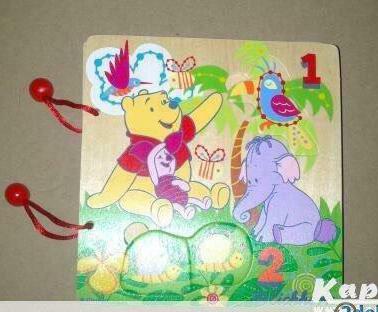 Houten puzzelboekje Winnie the Pooh en vrienden, Ophalen of Verzenden, Gebruikt