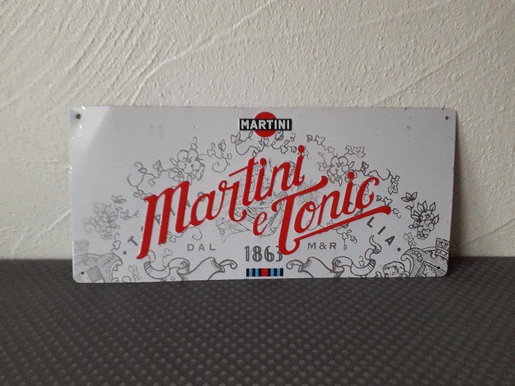 Martini blikken reclamebord, Verzamelen, Merken en Reclamevoorwerpen, Zo goed als nieuw, Reclamebord, Ophalen of Verzenden
