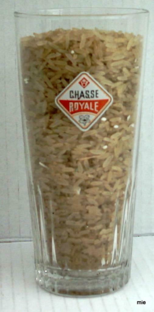 Bier brouwerij glas Chasse Royale Brussel Oudergem geribd, Collections, Enlèvement ou Envoi, Comme neuf, Verre à bière