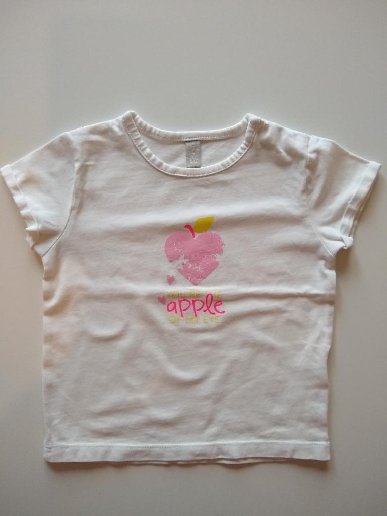 Wit T-shirt maat 68 Wibra, Gebruikt, Meisje, Ophalen of Verzenden, Wibra
