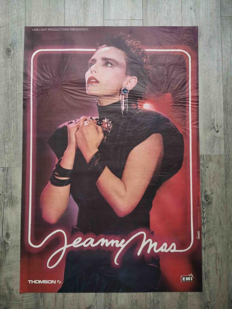 JEANNE MAS - AFFICHE ORIGINALE - 78/116 CM, Enlèvement ou Envoi, Rectangulaire vertical, Comme neuf, Musique
