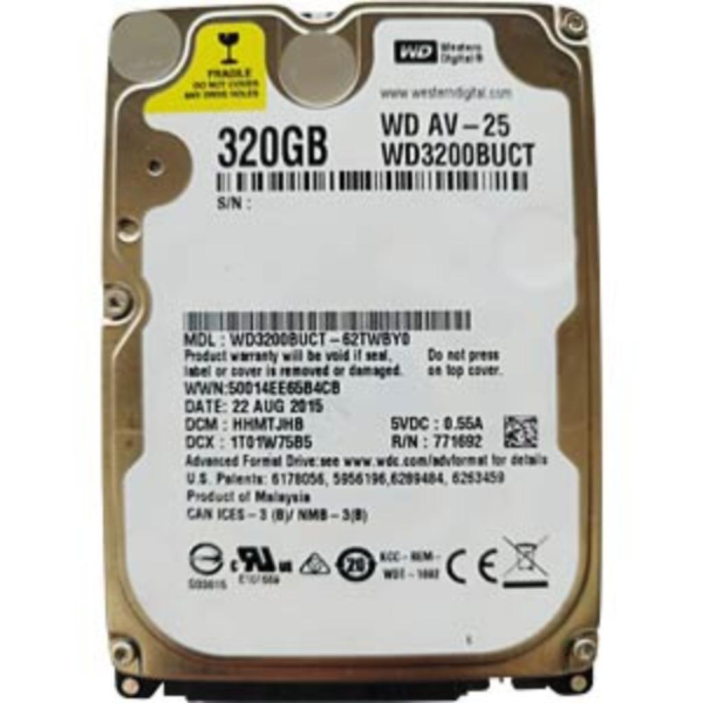 HDD disque dur 2,5 pouces 320 Gb, Seagate,Western Digital, Interne, Enlèvement, Utilisé