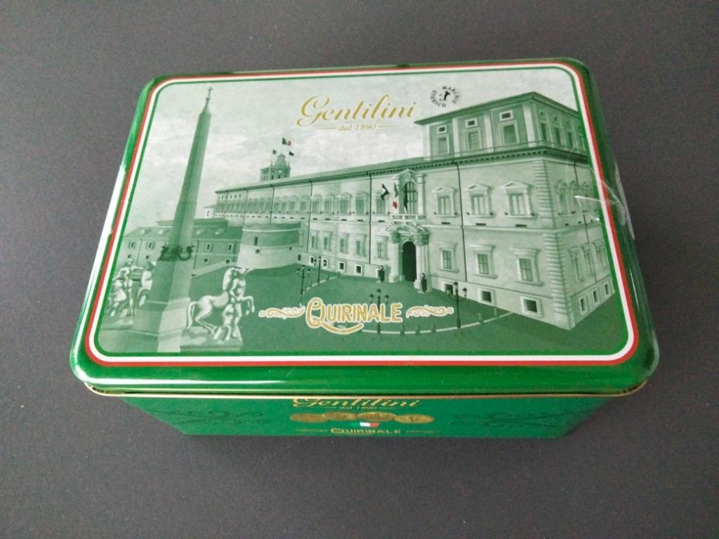 Boîtes en métal " GENTILINI " 22 X 17 X 11 cm, Enlèvement ou Envoi, Neuf, Biscuits, Autres marques