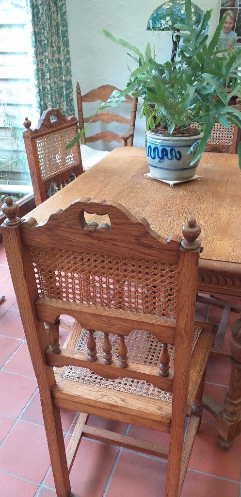 Mechelse tafel + 6stoelen / EIK, Ophalen
