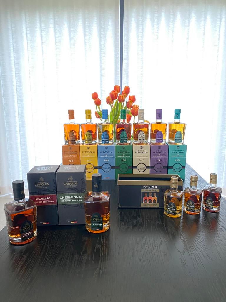 Gouden Carolus Whisky - set van 12 flessen, Verzamelen, Wijnen, Nieuw, Overige typen, Vol, Ophalen of Verzenden