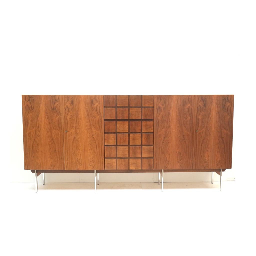 Groot vintage dressoir highboard design jaren '60 '70 retro, Huis en Inrichting, Kasten | Dressoirs, Verzenden