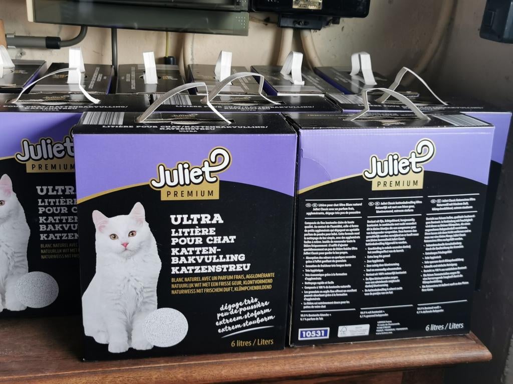 Boîte litière chat 6l agglomérante, Comme neuf
