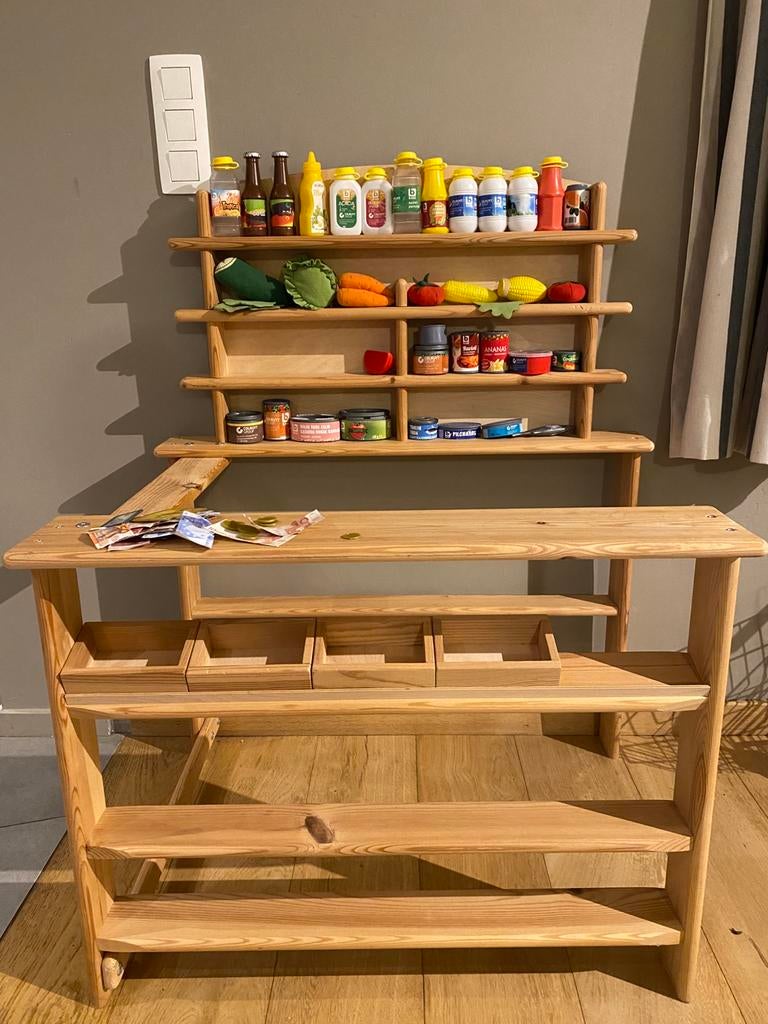 Magasin en bois Goki + accessoires, Ophalen, Zo goed als nieuw