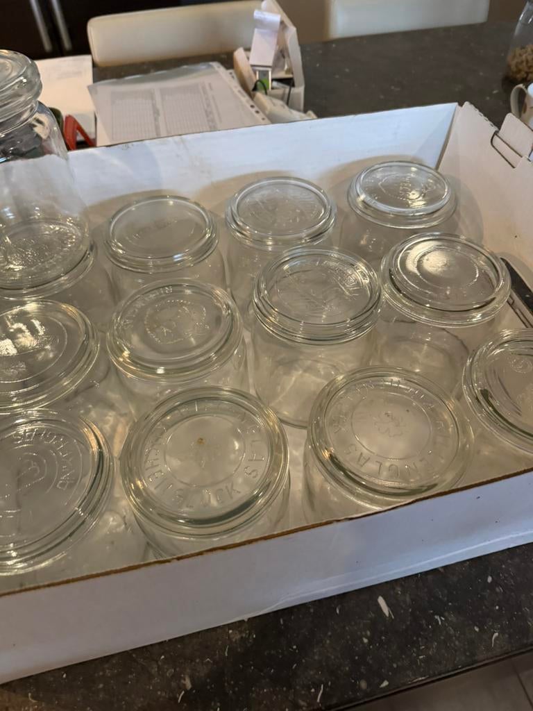 Weckpotten met deksels, Huis en Inrichting, Ophalen, Zo goed als nieuw