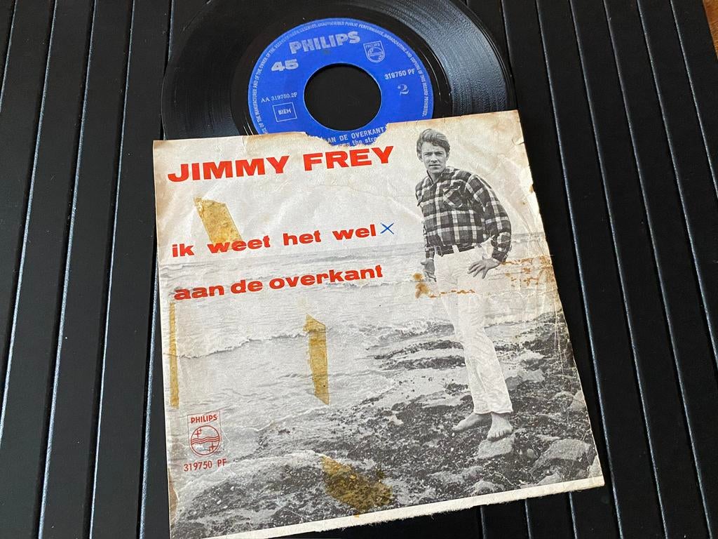 45t singel 🎶 JIMMY FREY ⚫️, Ophalen of Verzenden, Gebruikt, Levenslied of Smartlap