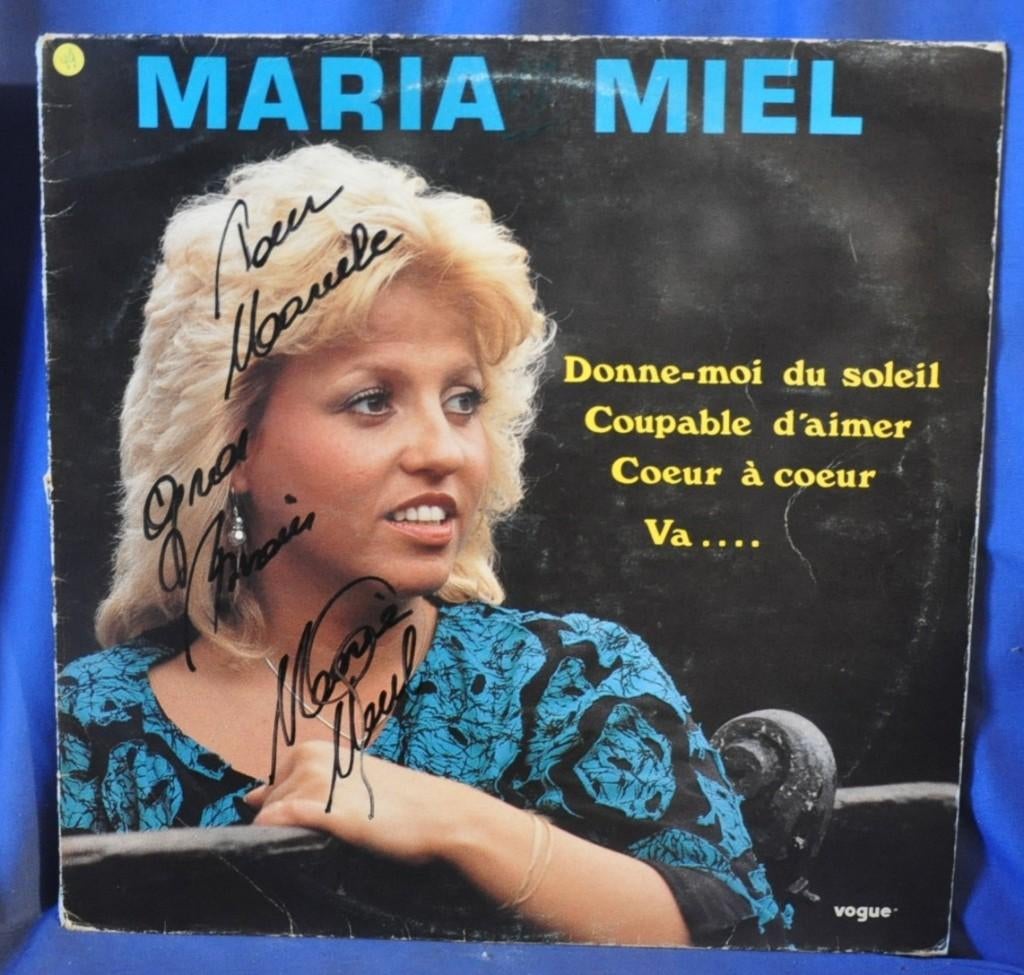 vinyl 33 tours maria miel dédicacé (x20111), CD & DVD, Enlèvement ou Envoi, Utilisé