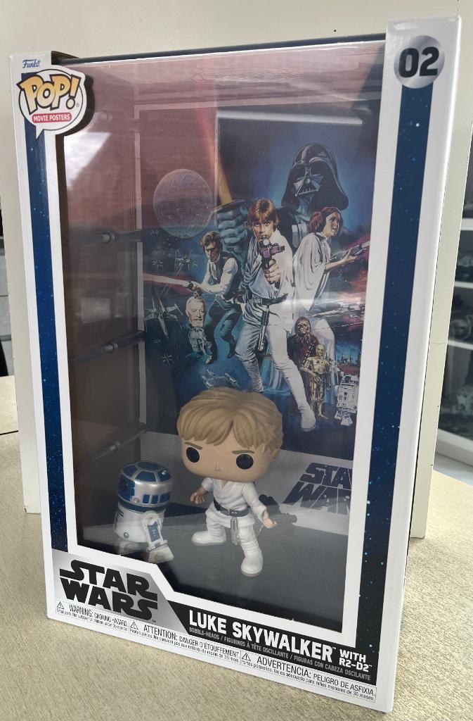 Funko Pop Star Wars 02 Luke Skywalker + R2-D2 (Movie Poster), Enlèvement ou Envoi, Neuf, Statue ou Buste