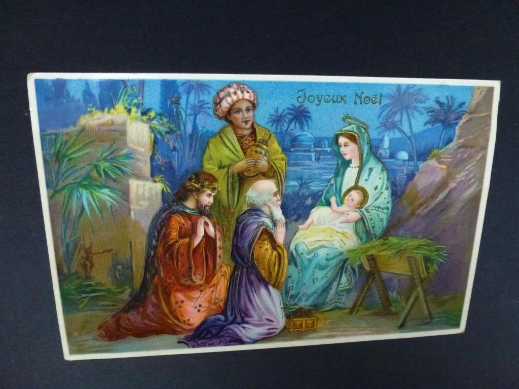 Nieuwjaar  oude prentkaart Bonne Année, Verzamelen, Ophalen of Verzenden, Gelopen, Feest(dag)