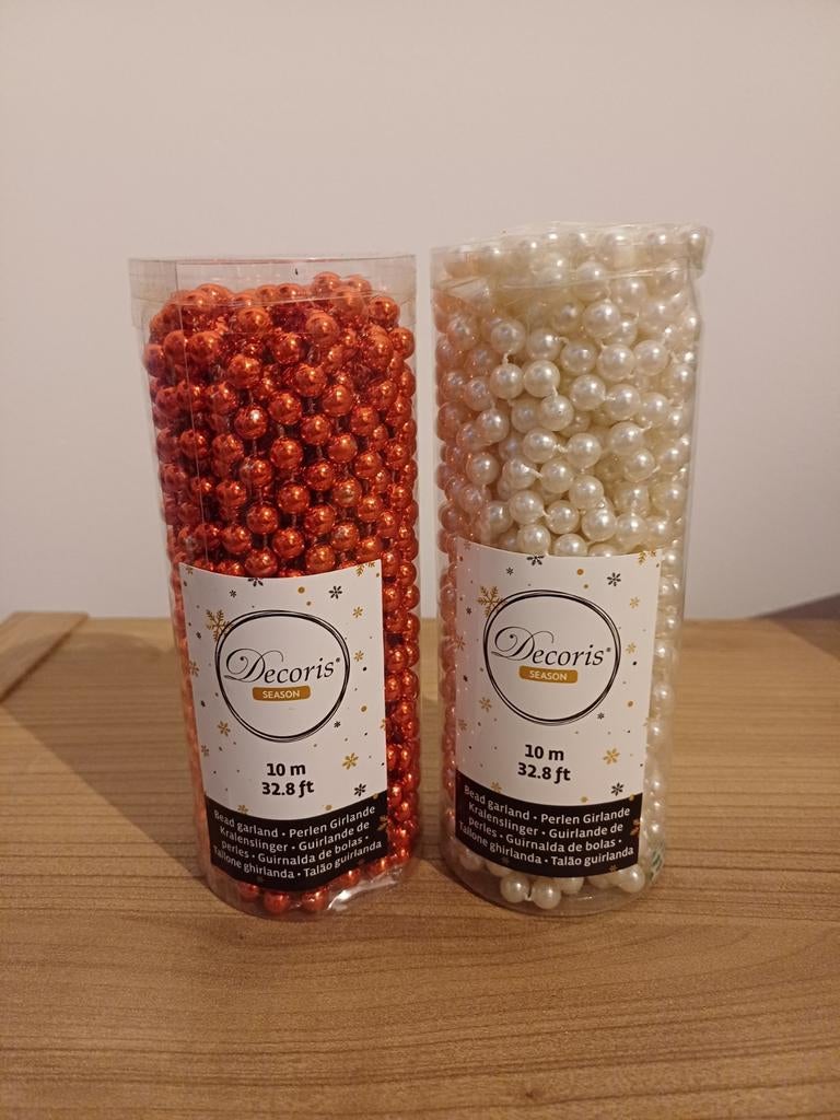 Nieuwe sierkralensnoer kerst, Ophalen of Verzenden, Nieuw