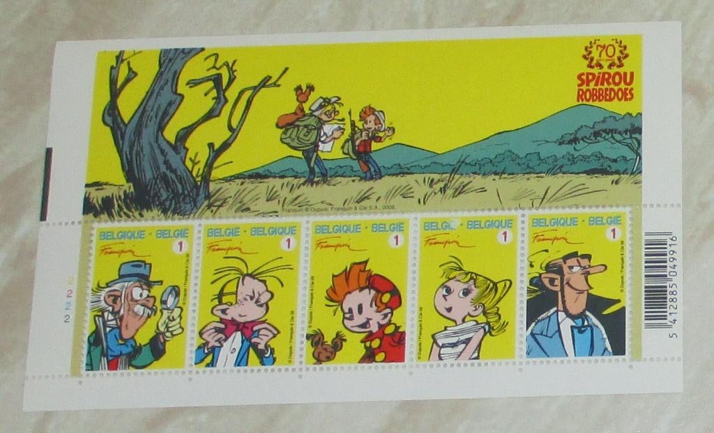 1 blok BL154 jaar spirou robbedoes, Postzegels en Munten, Frankeerzegel, Ophalen of Verzenden, Zonder stempel, Postfris