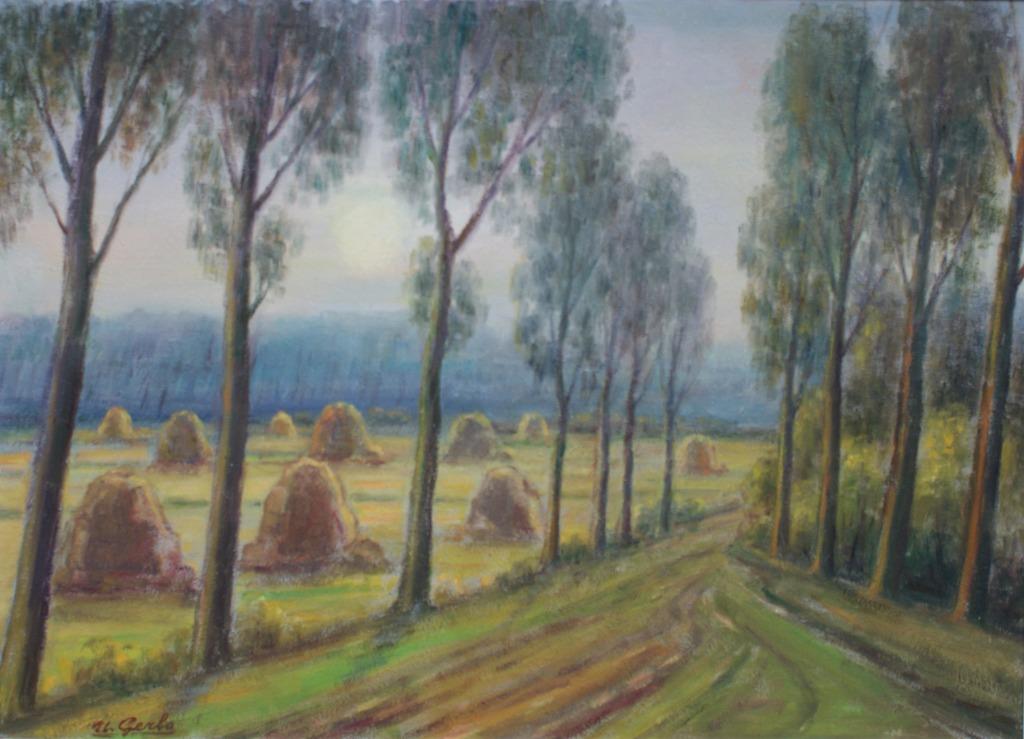 Urbain Gerlo (1897-1986): Hooitijd 1968 (O/D, 137 x 102 cm), Antiquités & Art, Art | Peinture | Classique, Enlèvement
