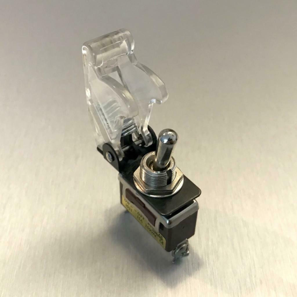 Nieuw : 250V NOS Schakelaar / Switch + Transparante Cover, Hobby & Loisirs créatifs, Composants électroniques, Neuf, Envoi