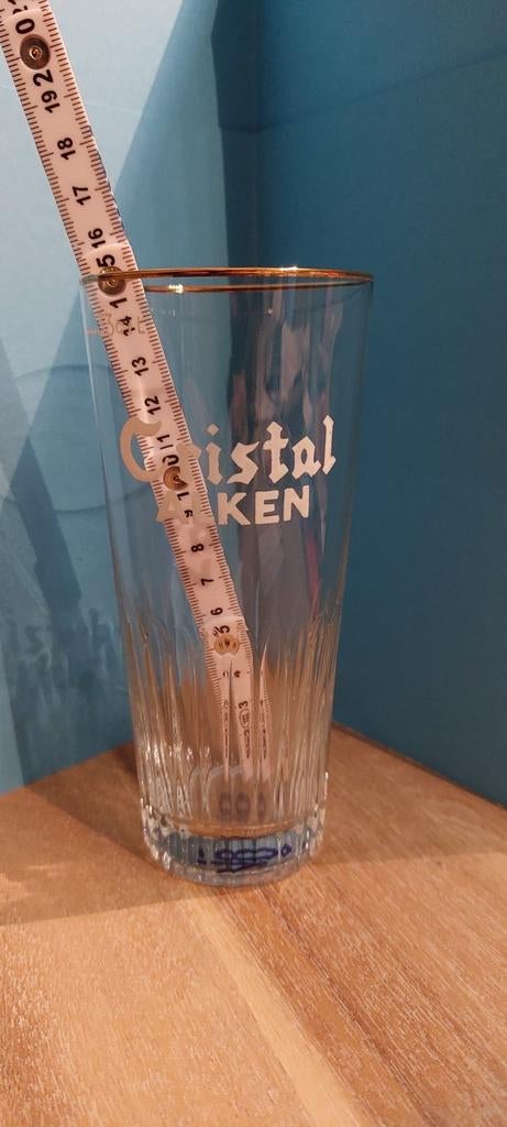 Cristal Alken 33 ctl, texte blanc, bordure dorée, Enlèvement ou Envoi
