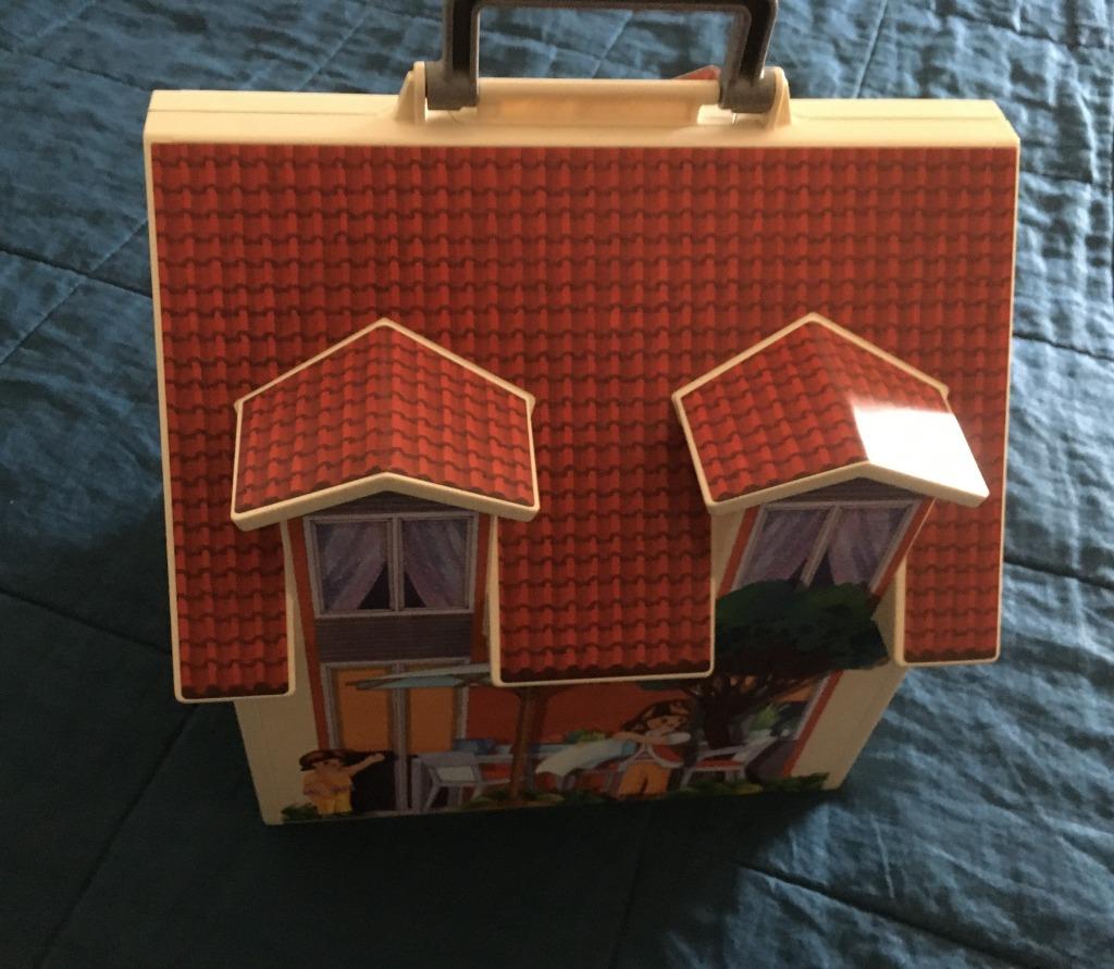 Lot: Playmobil Maison transportable + mobiliers, Enlèvement, Comme neuf