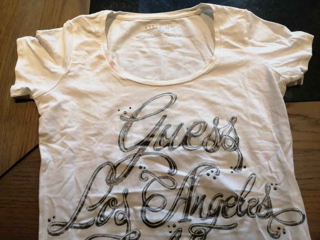 T-SHIRT WIT MERK GUESS – MAAT S, Kleding | Dames, Guess, Wit, Ophalen of Verzenden, Korte mouw