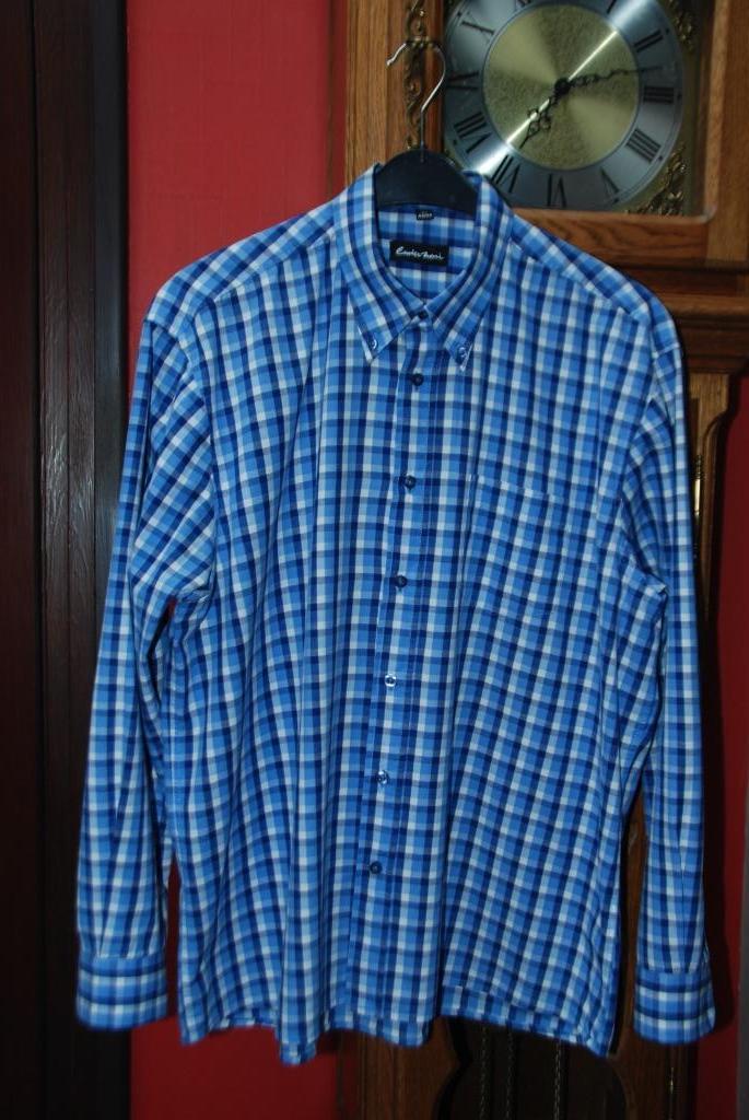 Chemise "régular fit à carreaux bleus Taille XL Très bon!, Vêtements | Hommes, Tour de cou 43/44 (XL), Enlèvement ou Envoi, Comme neuf