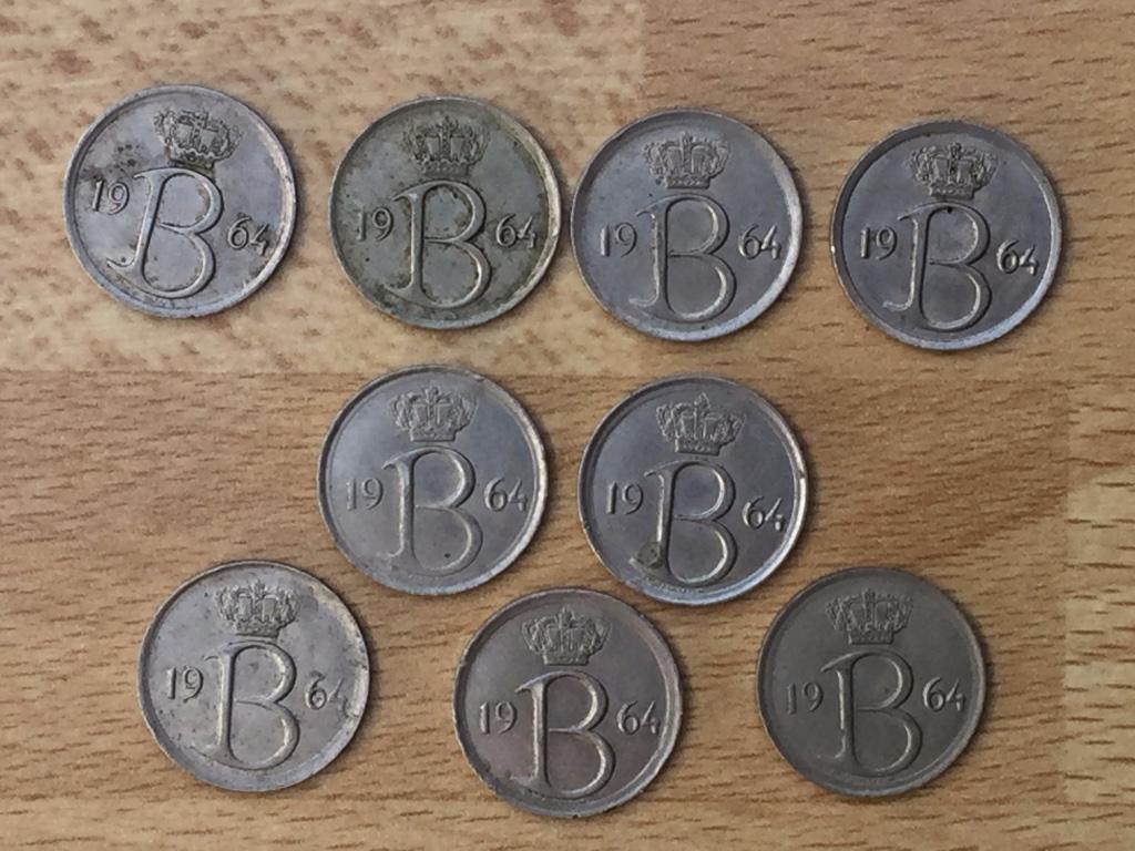 set/59 stuks 25 Cent, Boudewijn 1, Postzegels en Munten, Munten | België, Setje, Overig, Ophalen of Verzenden