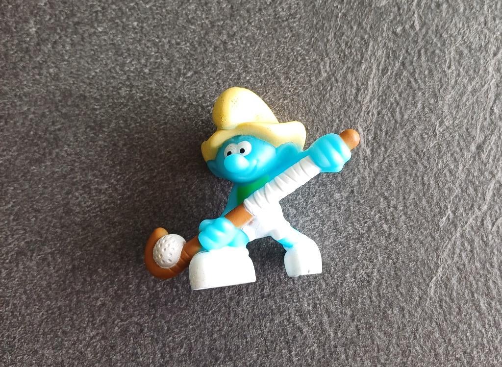 hockey smurf - Schleich - collection Mc Donalds happy meal, Ophalen of Verzenden, Zo goed als nieuw, Poppetje, Figuurtje of Knuffel