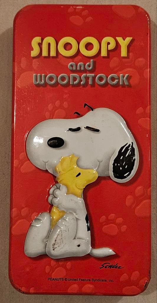 Snoopy en Woodstock 1996 vintage blikken doos
Di, Ophalen of Verzenden, Zo goed als nieuw