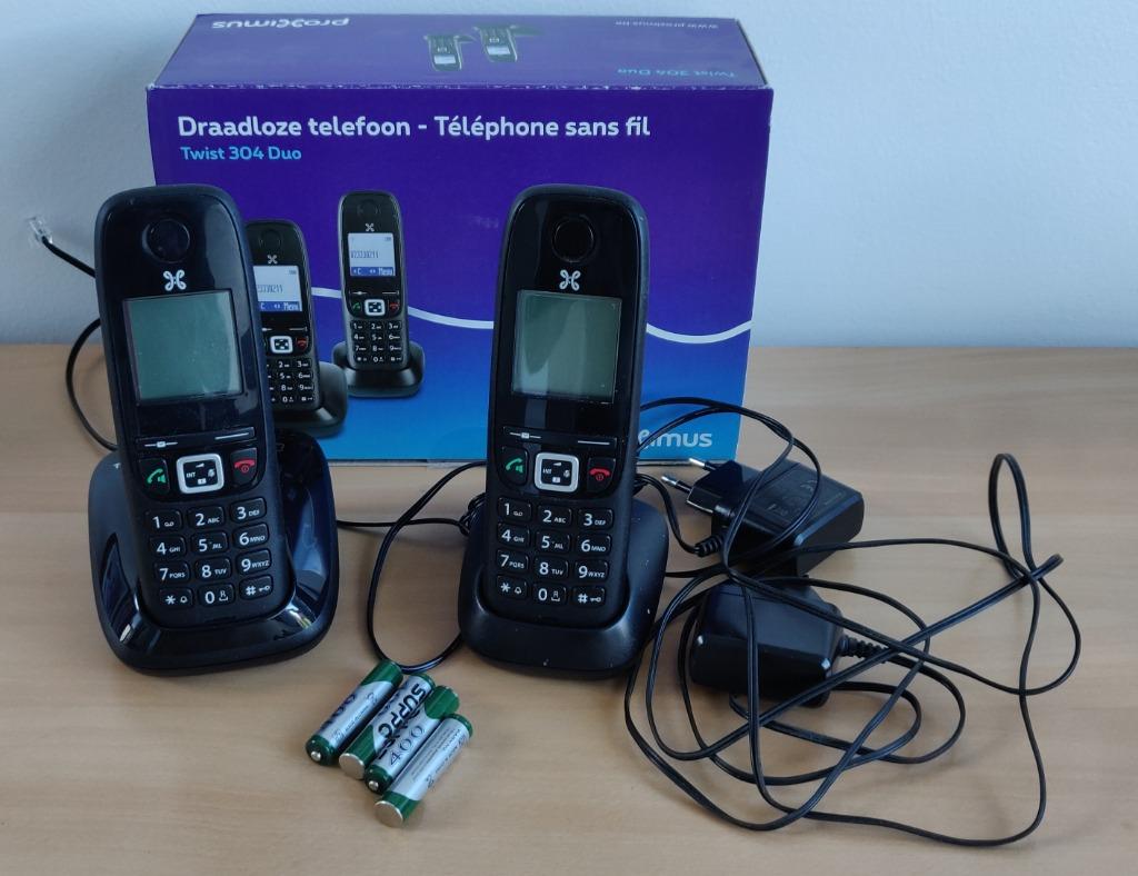 TELEFOON DUO, Telecommunicatie, Ophalen, Zo goed als nieuw, 2 handsets
