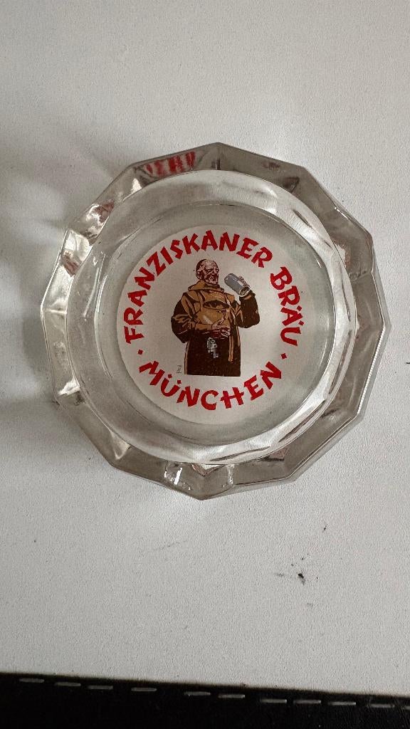Franziskaner Brau Munchen asbak, Verzamelen, Biermerken, Ophalen of Verzenden, Zo goed als nieuw, Reclamebord, Plaat of Schild