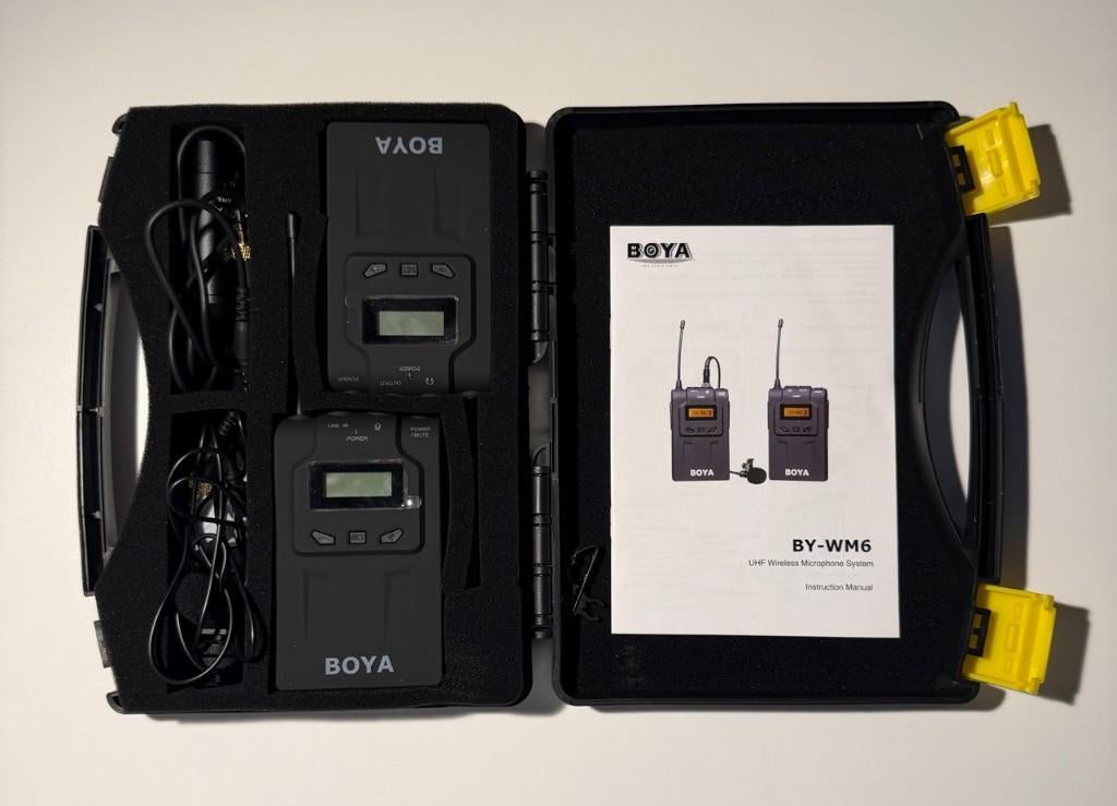 Boya BY-WM6 UHF Draadloos Lavalier Microfoon Systeem, Ophalen of Verzenden, Nieuw, Overige typen, Draadloos