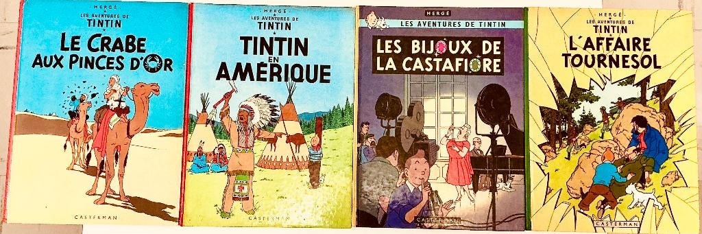Très beau Lot de 4 BD Tintin. Parfait état. Année: 1993, Livres, Plusieurs BD, Enlèvement ou Envoi, Utilisé, Hergé