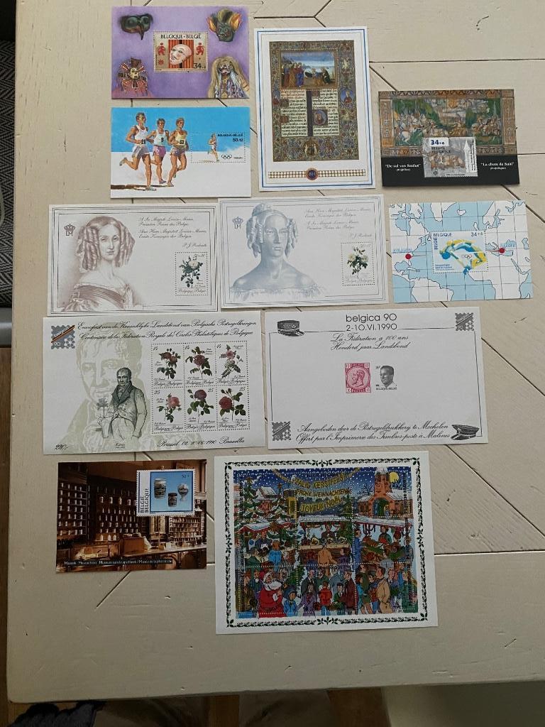 Belgie, 11 postzegelblokken, deel 3, Ophalen of Verzenden, Postfris, Olympische Spelen