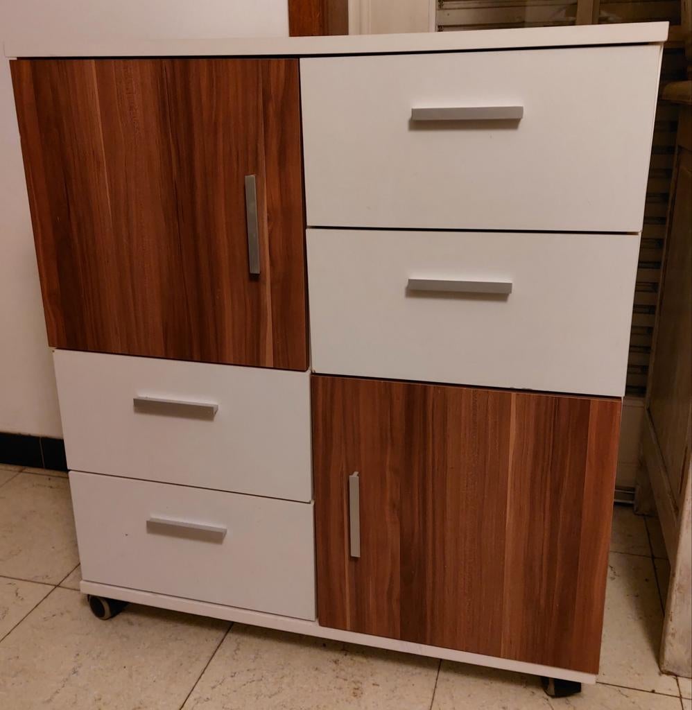 4 Buffets bas avec 4 Tiroirs/2 Portes, Enlèvement, Utilisé, Chêne