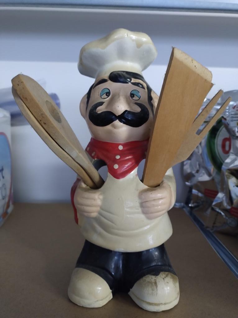 Vintage Italiaanse kok in keramiek (pizza), Antiquités & Art, Enlèvement ou Envoi
