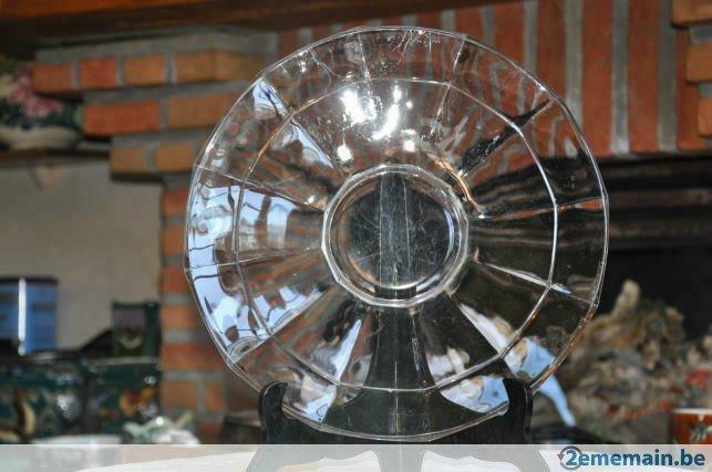 plat a tarte en verre 12 parts, Antiquités & Art, Enlèvement ou Envoi