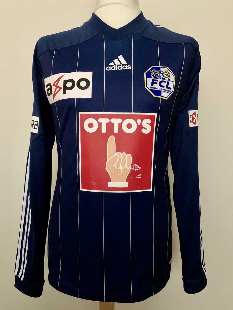 FC Luzern 2011-2012 home Kukeli match worn football shirt, Sports & Fitness, Football, Taille M, Enlèvement ou Envoi, Utilisé