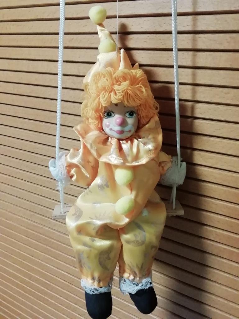 Vintage clown pop op schommel, Ophalen of Verzenden