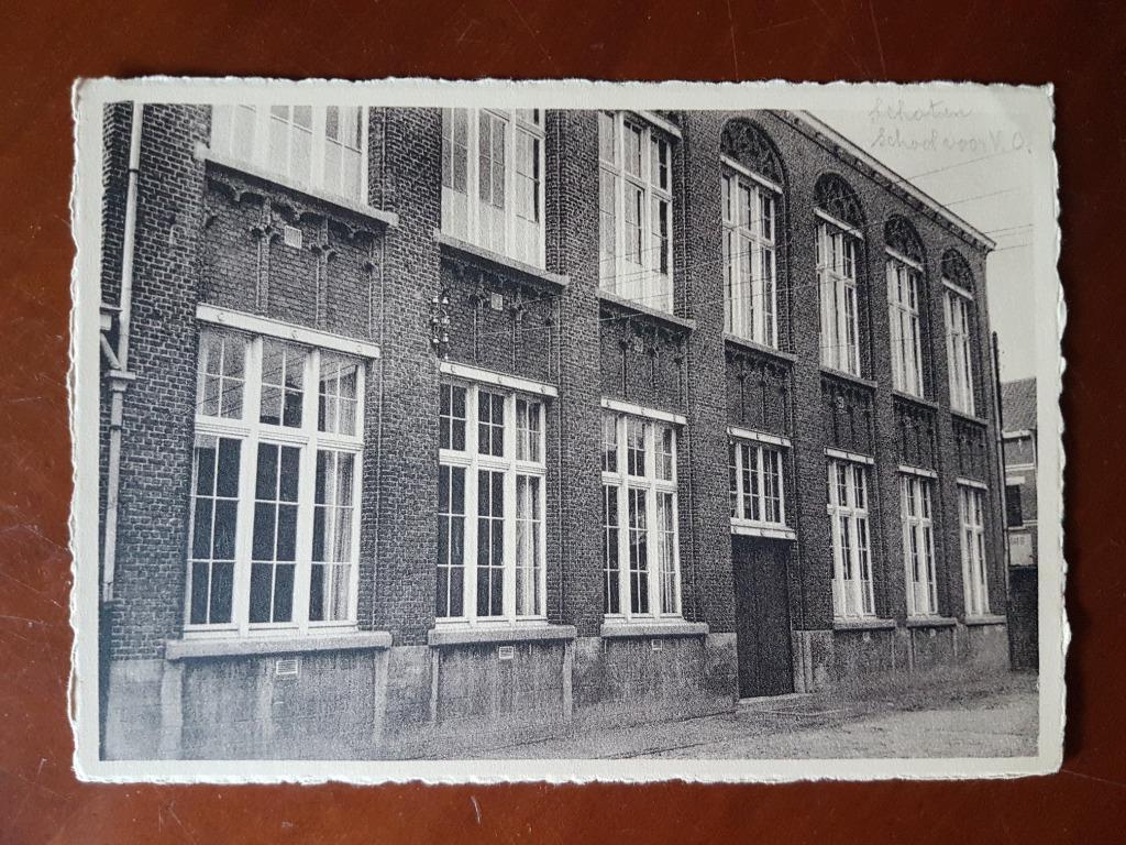 Postkaart Schoten St. Cordula Zusters School voor V.O., Enlèvement ou Envoi, 1940 à 1960, Non affranchie, Anvers