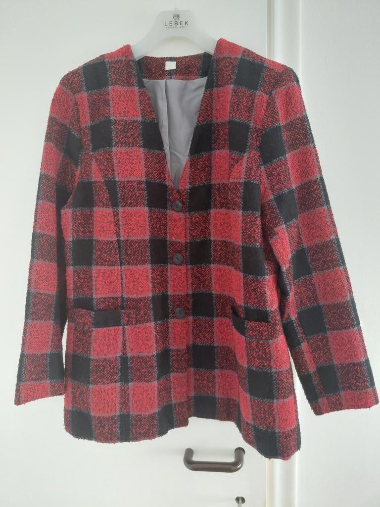 Geruit jasje, Ophalen of Verzenden, Maat 36 (S), Rood, Jasje
