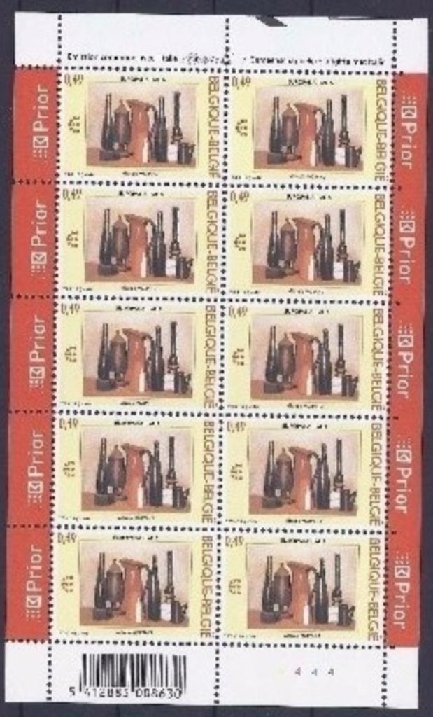 F3205  Europalia Italie Giorgio Morandi "Natura Morta", Timbres & Monnaies, Timbres | Europe | Belgique, Enlèvement ou Envoi, Timbre-poste