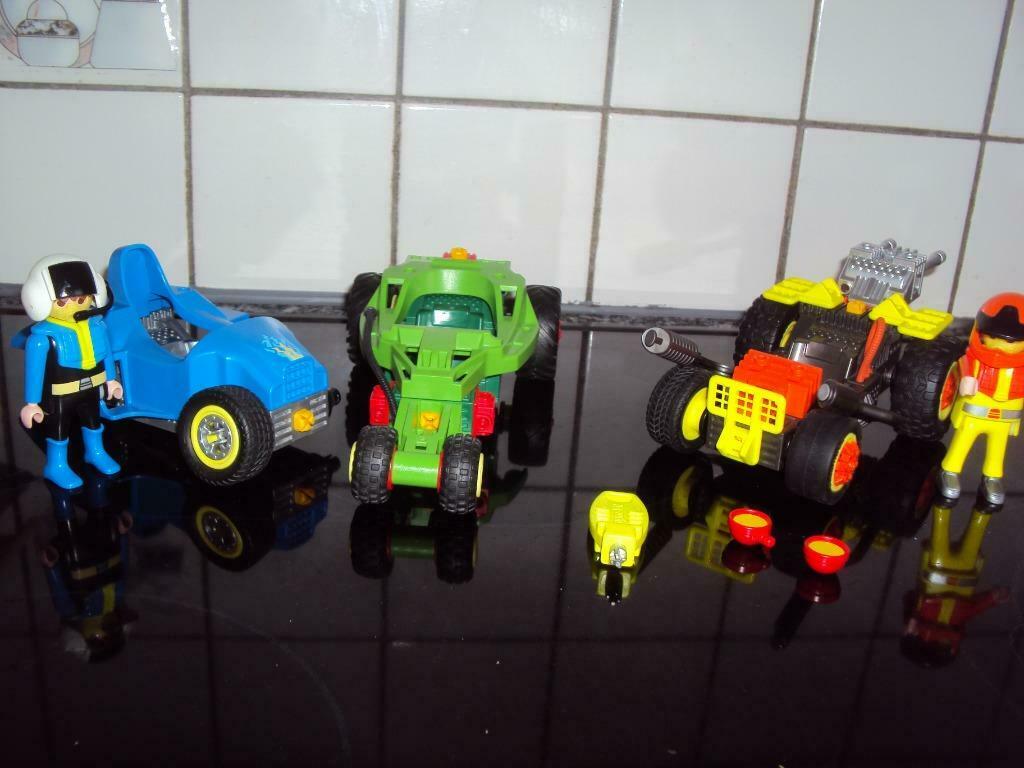 Playmobil stuntracer en 2 andere autootjes Met 2 bestuurders, Kinderen en Baby's, Speelgoed | Playmobil, Ophalen of Verzenden