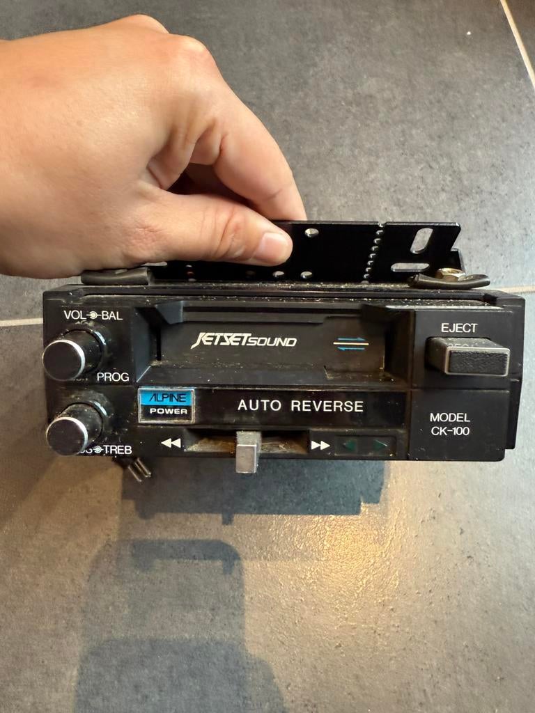 Retro Alpine Cassette car stereo CK-100, Ophalen of Verzenden, Gebruikt