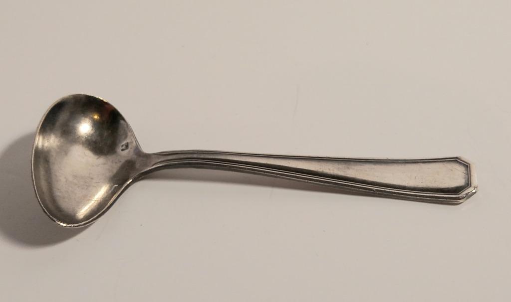 Cuillère à bouillie en métal argenté poinçonnée, Ophalen of Verzenden